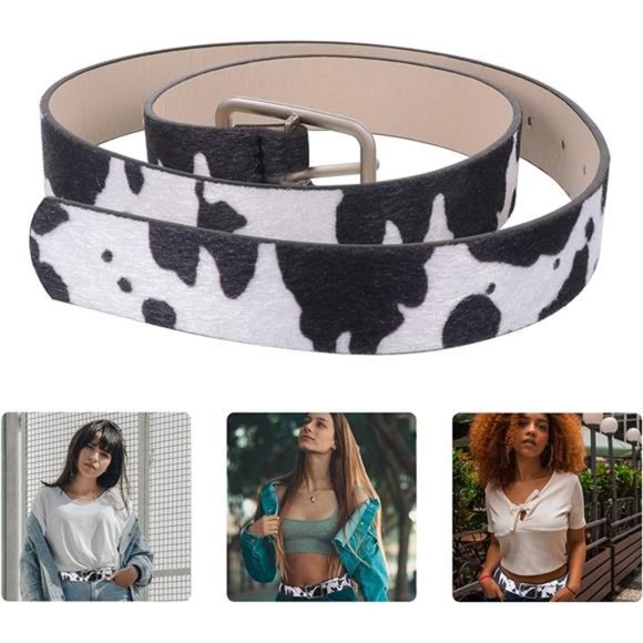 GALPADA Cow Print Waist accessories wide leather belt ladies belt Belt main image 9